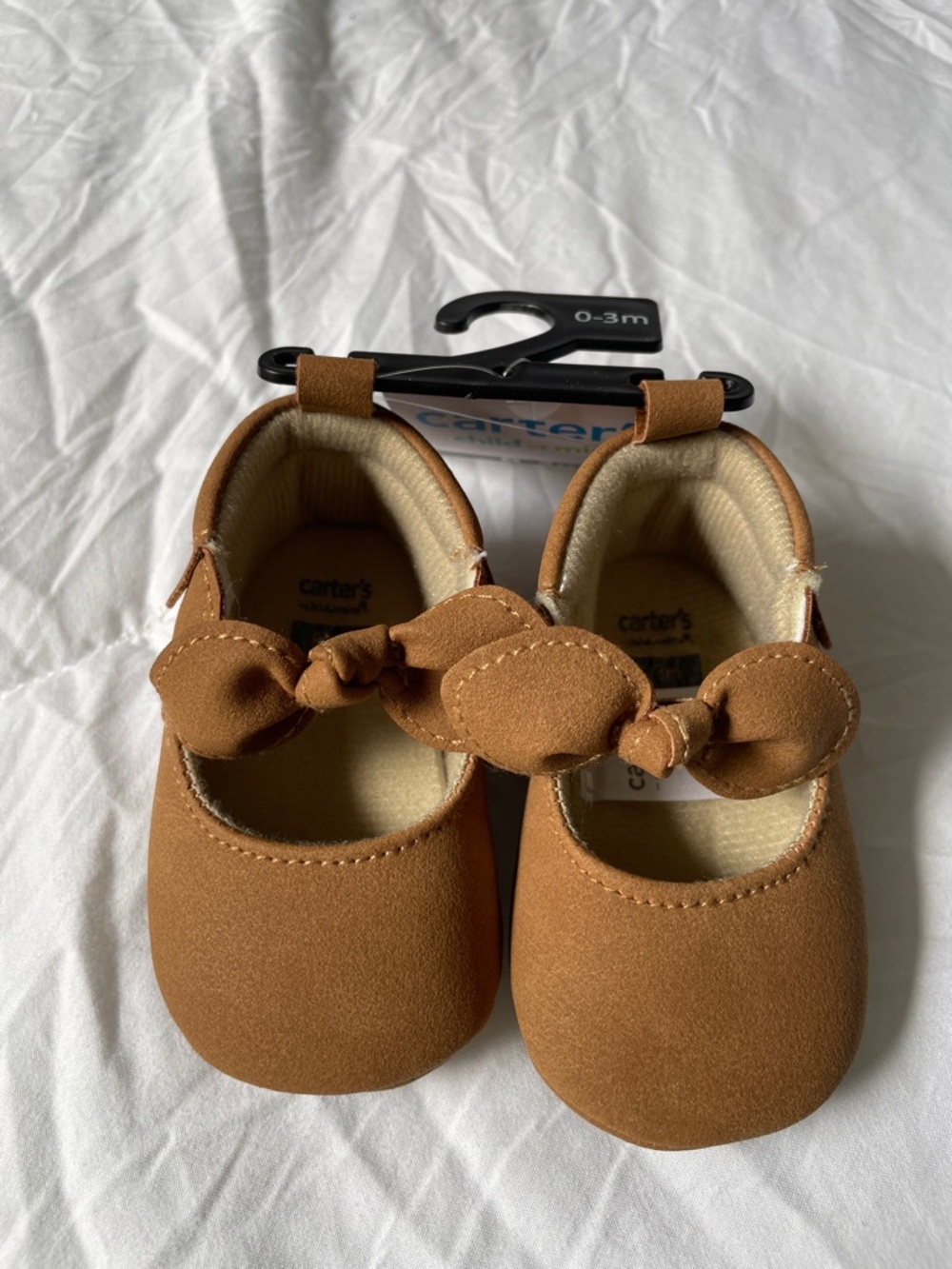 Carter's Girls Bow Mary Jane Shoes - Brown Tan